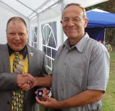 Martin receives Paul Harris Award from President Alan